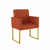 Kit 02 Poltronas Cadeira sala Decorativa- Base Ferro Dourado na internet