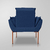 Kit 02 Poltronas Luxo Decorativa 12 Cores - Base Ferro Cobre na internet