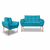 Kit Luxo Namoradeira + Poltrona 12 Cores - Base Ferro Cobre - Dávila Decor | Poltronas Exclusivas e Confortáveis 