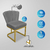 Kit 02 Cadeira De Jantar Flor Industrial- Base Ferro Dourado - loja online