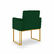 Kit 02 Poltronas Cadeira sala Decorativa- Base Ferro Dourado - comprar online