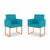 Kit 02 Poltronas Escritório 14 Cores - Base Ferro Rose - Dávila Decor | Poltronas Exclusivas e Confortáveis 