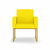 Kit 02 Poltronas Cadeira sala Decorativa- Base Ferro Dourado - Dávila Decor | Poltronas Exclusivas e Confortáveis 