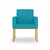 Kit 02 Poltronas Cadeira sala Decorativa- Base Ferro Dourado - comprar online