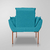 Kit 02 Poltronas Luxo Decorativa 12 Cores - Base Ferro Cobre - Dávila Decor | Poltronas Exclusivas e Confortáveis 