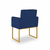 Imagem do Kit 02 Poltronas Cadeira sala Decorativa- Base Ferro Dourado