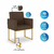 Kit 02 Poltronas Cadeira sala Decorativa- Base Ferro Dourado - comprar online
