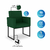 Kit 02 Poltronas Moderna sala Decorativa - Base Ferro Preta - loja online