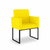 Poltrona Moderna Recepção/salão - Base de Ferro Preto - Dávila Decor | Poltronas Exclusivas e Confortáveis 