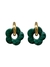 Aros Tulum Gold Verde Oscuro - comprar online