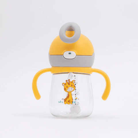 COPO TRITAN INFANTIL COM ALÇA REMOVIVEL E CANUDO DE SILICONE 220ML SOL