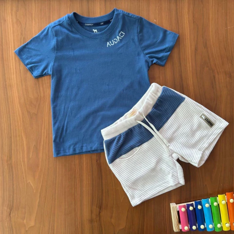 CONJUNTO CAMISETA E BERMUDA MOLETOM - MATTEO - comprar online