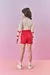CONJUNTO INFANTIL MENINA BLUSA E SHORT CORAÇÕES VERMELHO MUNDO CINTI