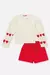CONJUNTO INFANTIL MENINA BLUSA E SHORT CORAÇÕES VERMELHO MUNDO CINTI - comprar online