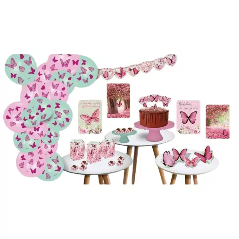 kit Só Um Bolinho Borboletas