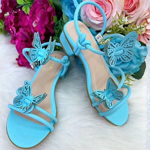Sandalia Flor Di Mila Laise Borboletas Azul - comprar online