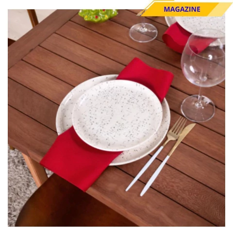Kit 2 Guardanapos Basic Vermelho 35cm x 35cm - comprar online