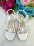 Sandalia Flor Di Mila Laise Borboletas Branco - Festella Festas
