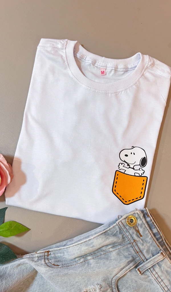 Tshirt Bolso Snoopy