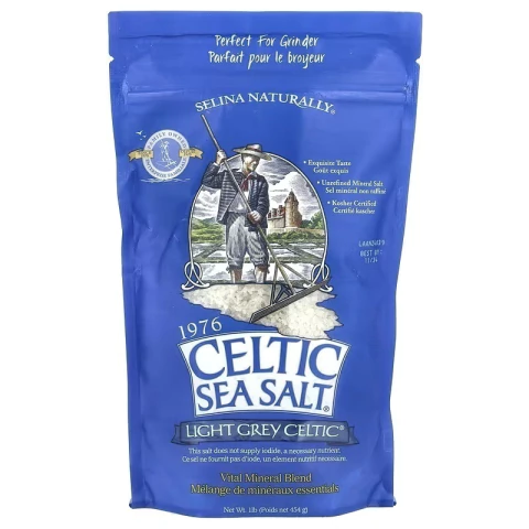 Celtic Sea Salt, Céltico gris claro, mezcla de minerales vitales, 454 g