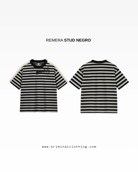 REMERA STUD NEGRO