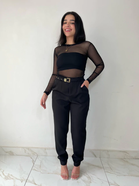 CALÇA SOCIAL - preta e marrom