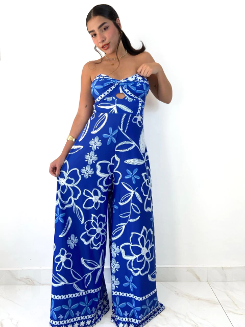 MACACÃO VANESSA - Jardim blue - comprar online