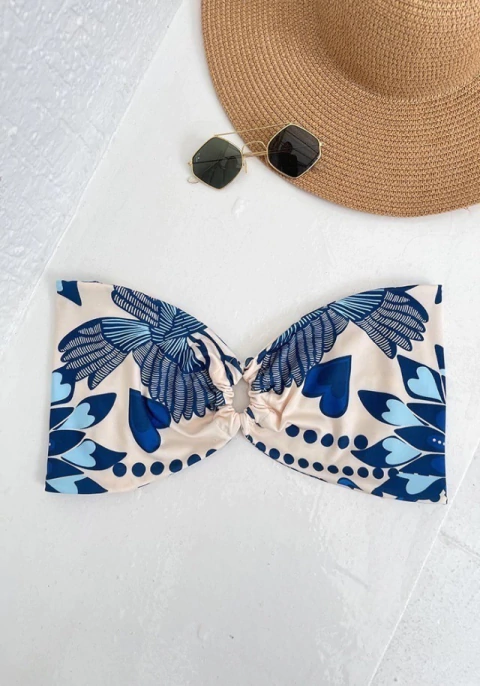 CROPPED MAYA - estampa azul