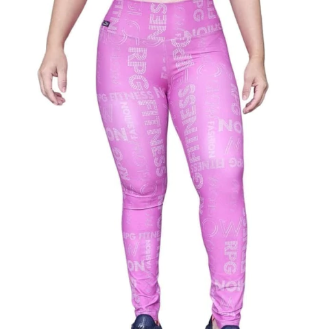 Legging Poliamida Rosa Fashion