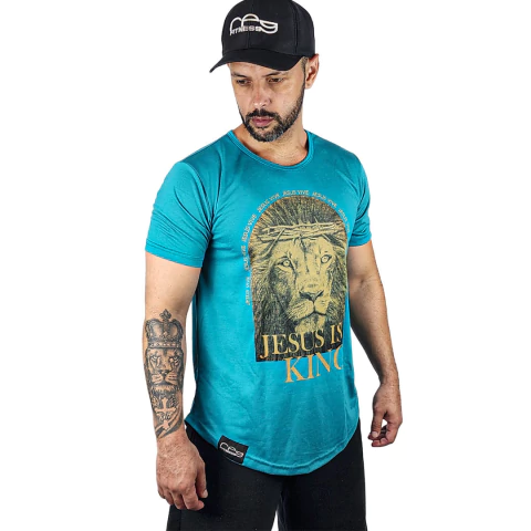 Camiseta Long Verde Jesus Vive