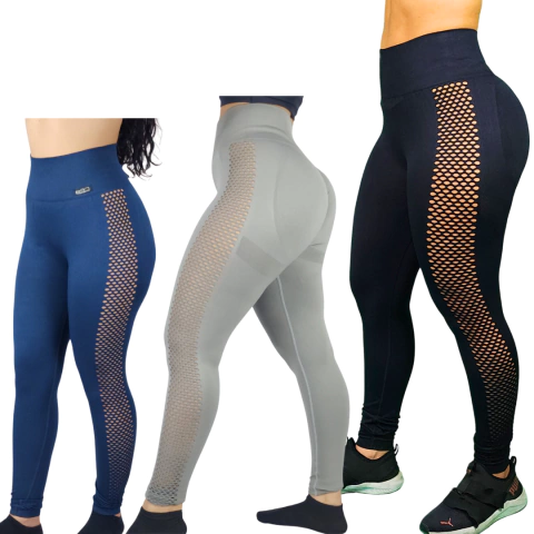 Calça Legging Empina Bumbum Tule Lazer nas Laterais - comprar online