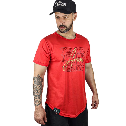 Camiseta Long Vermelho Temor