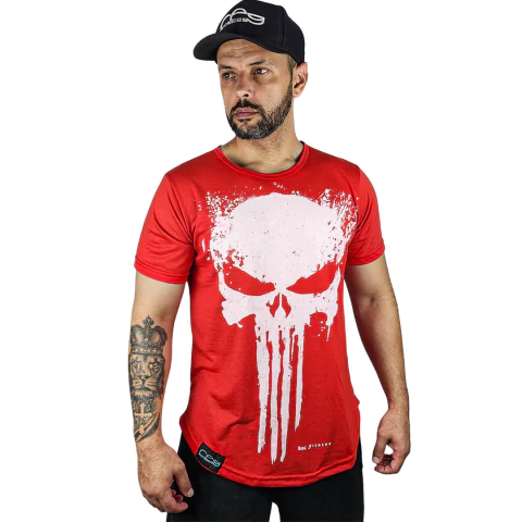 Camiseta Long Vermelha Justiceiro