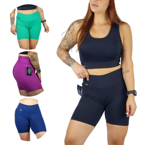 Short Fitness Poliamida Feminino com Proteção UV 50+ - comprar online