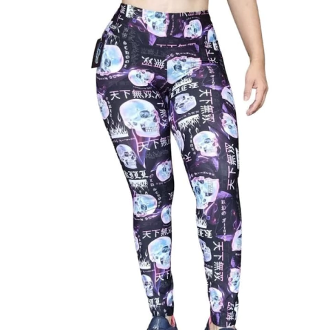 Legging Poliamida Caveira Toquio