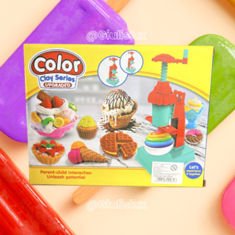 Set de Masa "Color Clay Series": Ice Cream & Dessert Maker