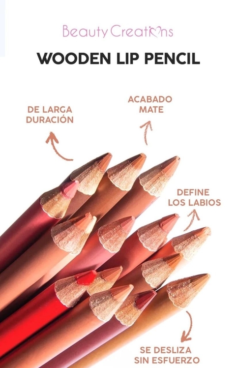 WOODEN LIP PENCIL - BEAUTY CREATIONS