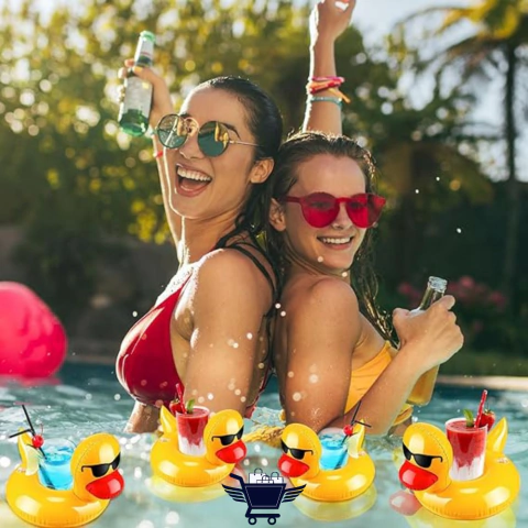 ¡Posa vaso inflable Pato Canchero Revuelo!