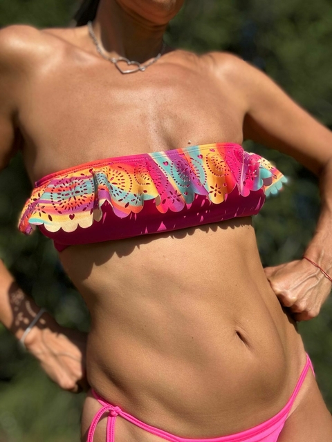 BANDO VOLADO ESTAMPADO FUCSIA SIN CAMBIO NI DEVOLUCION