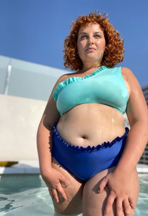 CULOTTE TIRO MEDIO CON CINTURA FRUFRU AZUL FRANCIA SIN CAMBIO NI DEVOLUCION - buy online