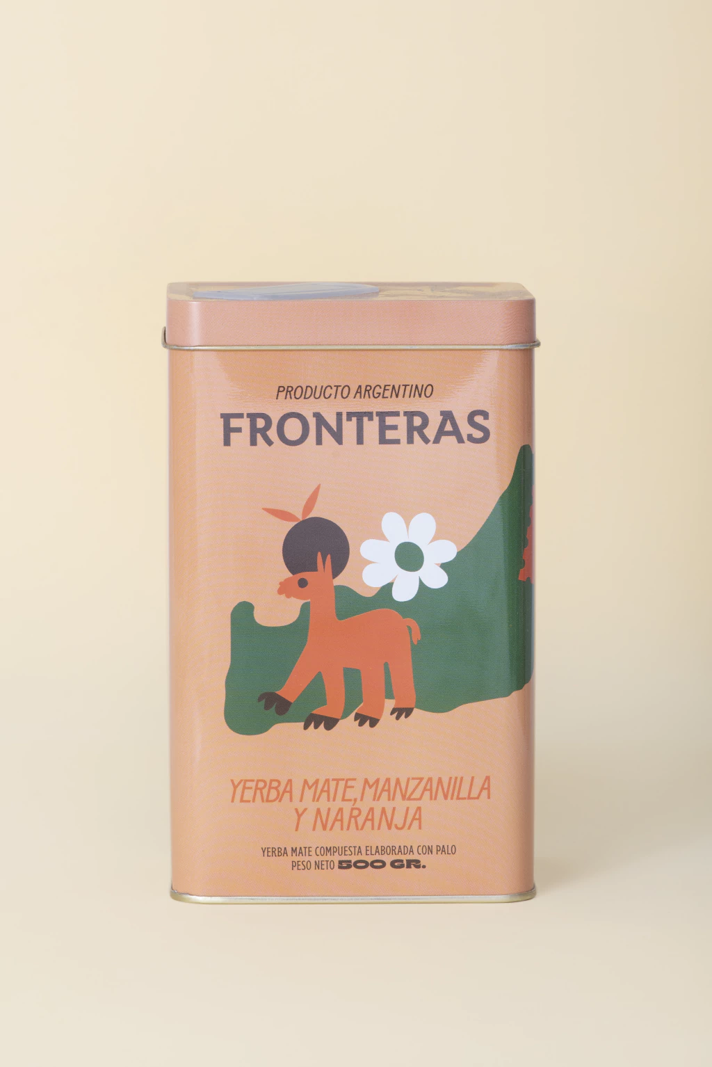 Yerba Mate Fronteras en Lata 500 g con pico vertedor