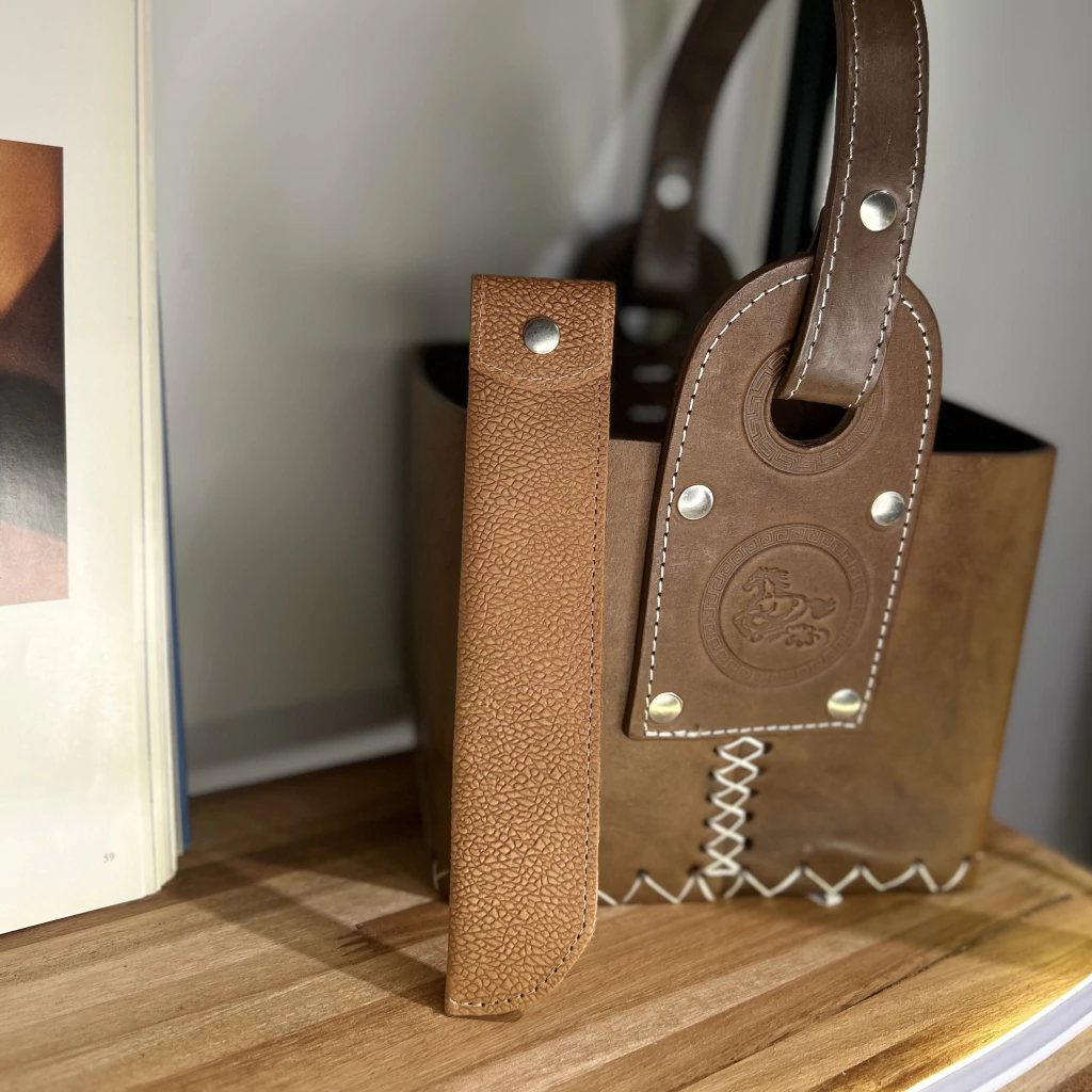 Funda de Bombilla 22 cm de cuero