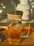 Vaso de vidrio con tapa de bambú 380ml en internet
