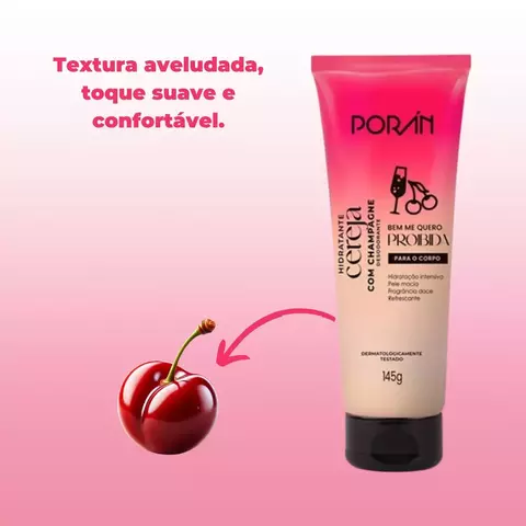 Hidratante Cereja com Champagne Porán Corpo e Rosto - Unidade - PR270