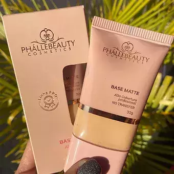 Base Matte Alta Cobertura Phallebeauty Cor 2 - Unidade - - (cópia)
