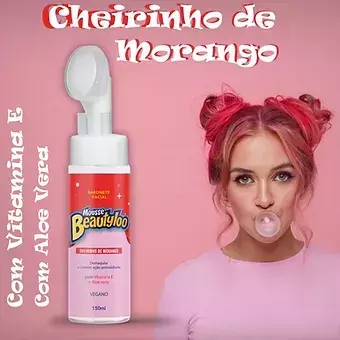 Mousse Sabonete Facial Beautyloo Morango - Unidade - comprar online