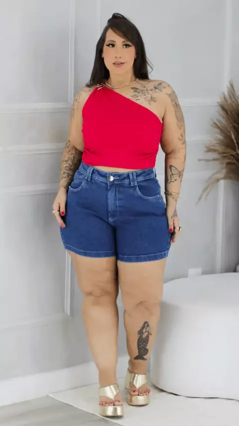 Short Jeans Mega Power cintura Alta
