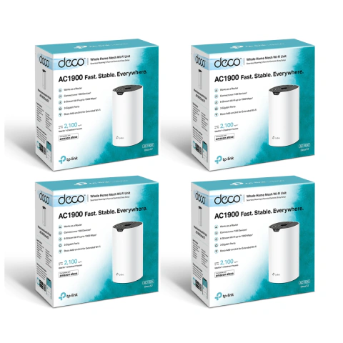 Router Deco S7 Sistema Mesh Wi-fi 5 Tp-link Ac1900 Pack X4