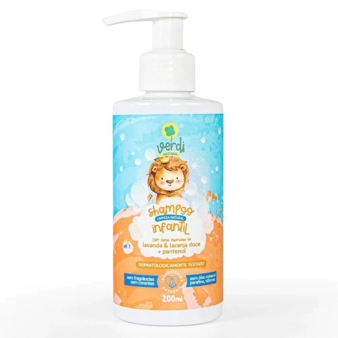 Shampoo Infantil com Lavanda, Laranja doce e Pantenol 200ml