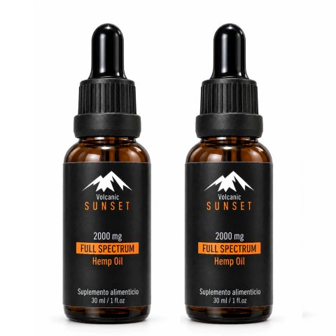 Aceite Sublingual de C B D 2000mg | 30ml | Pack 2 Unidades